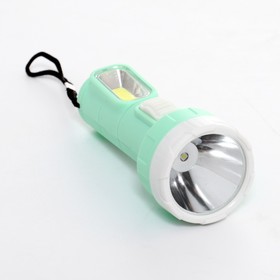 Фонарь ручной, 1 Вт LED, боковой 5 Вт COB, 2 режима, 1 AA, 10.4 х 4.3 см