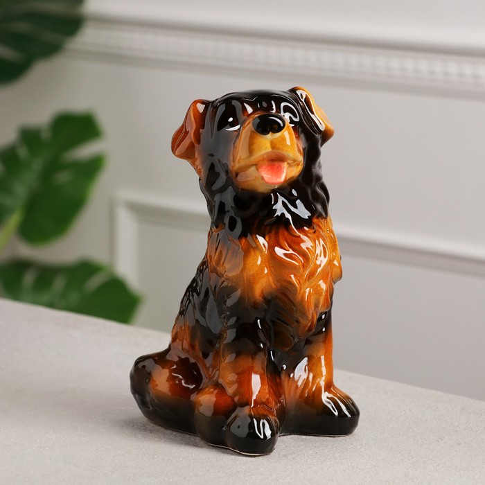 Копилка "Собака Каштанка", коричневый, 22 см, микс