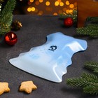 Блюдо сервировочное Доляна «Елочка с бантом. Зимняя ночь», 21×16×2 см - фото 802393362