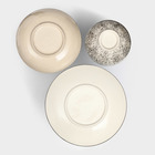 Набор посуды "Восточный", керамика, синий, 18 предметов: 6 шт-20 см, 6 шт-25 см, 6 шт-15 см, 700 мл , Иран - фото 1288381