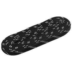 Шнурки для коньков "Warrior Laces Wax с восковой пропиткой", 244см, черный