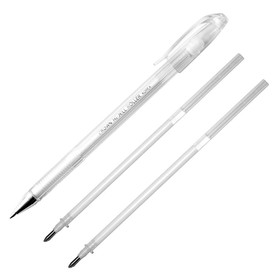 Набор ручка гелевая цветная Pastel Crown белая 0.7мм + 2 смен. стержня