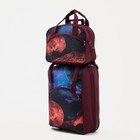 Чемодан малый 20", сумка дорожная на молнии, цвет фиолетовый - фото 5796479