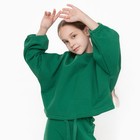 Джемпер для девочки НАЧЁС, цвет зелёный, рост 128 см - фото 7488592