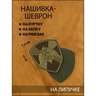 Нашивка-шеврон полевой "Росгвардия" с липучкой, 7.5 х 10 см 9281249 - фото 6710495