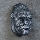 Подвесной декор "Голова гориллы" серебро, 32х21х16см - фото 5802991