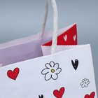 Пакет подарочный крафтовый «Ты в моём сердечке», 12 × 21 × 9 см 7889214