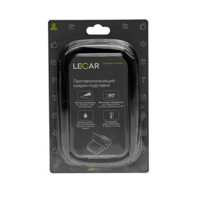 Коврик на панель приборов противоскользящий Lecar, с бортами, 100 х152 х20 мм, черный 9316538