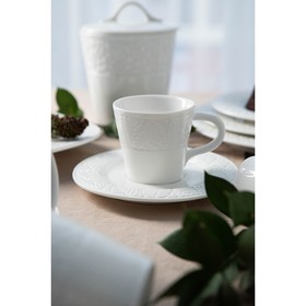 Кофейная пара Magistro Сrotone, чашка 100 мл, 10,5×7,5×7 см, блюдце d=15 см