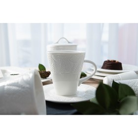 Чайная пара Magistro Сrotone, чашка 220 мл, 12×9×10 см, блюдце d=15 см
