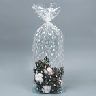 Пакет подарочный с жёстким дном «Ёлочки», 11х 17 х 60 см 7059310