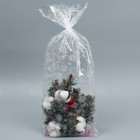 Пакет подарочный с жёстким дном «Снежинки», 11х 17 х 60 см 7059311