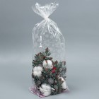 Пакет подарочный с жёстким дном «Снежинки», 11х 17 х 60 см 7059311