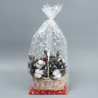 Пакет подарочный с жёстким дном «С Новым годом», 14 х 22 х 70 см 7059313