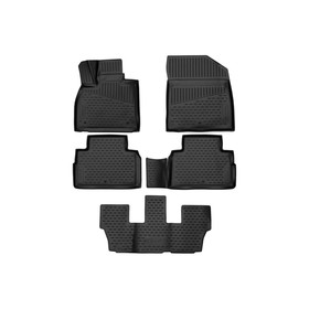 Коврики 3D в салон HYUNDAI Palisade (I) 2018- Внед, 8мест, 5шт. (полиуретан) 9306868