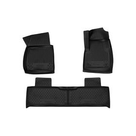 Коврики 3D в салон УАЗ Patriot 3163, 2014-, 3шт. (полиуретан) 9306935