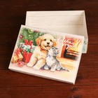 Подарочная коробка, сборная "Новогодние друзья", 24 х 17 х 8 см 9139702