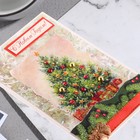 Открытка ручной работы "С Новым Годом!" елка, красная лента, колокольчики 9308588