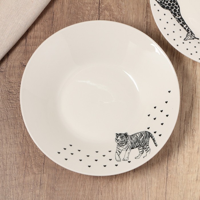 Глубокая тарелка «Животные», 20,5 см - фото 5845437