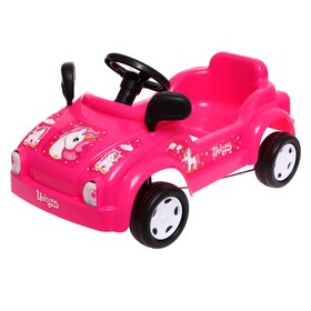 Машина на педалях для девочек, цвет розовый 2519
