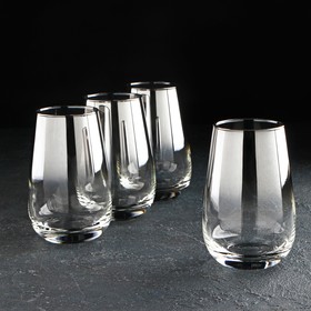 Набор стаканов высоких «Серебряная дымка», 350 мл, 4 шт