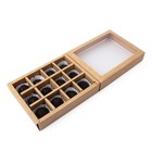 Коробка складная под 12 конфет, крафт, 19 х 15 х 3,6 см 7904580