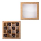 Коробка складная под 16 конфет с окном, крафт, 17,7 х 17,7 х 3,8 см 7904581