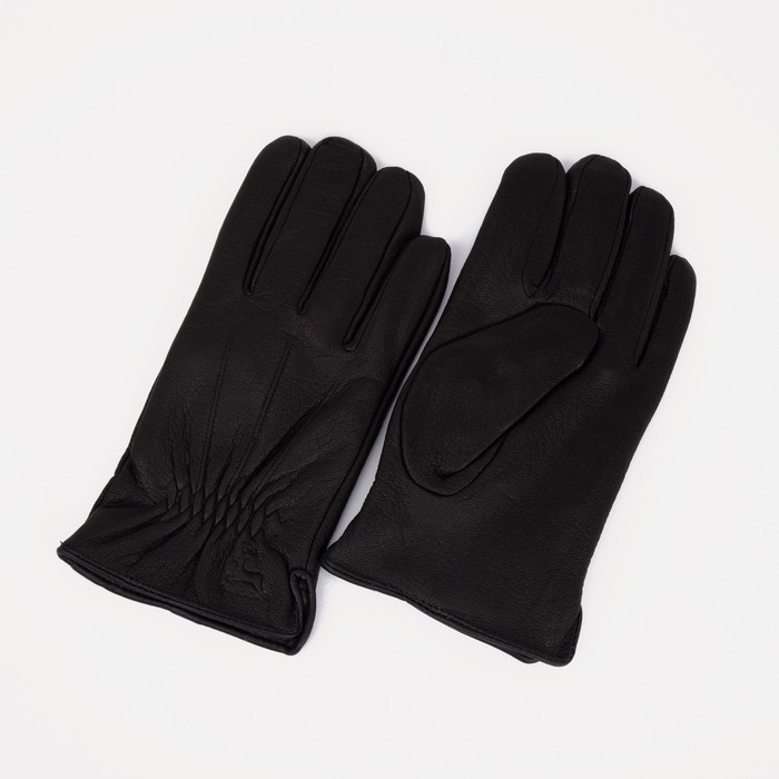 Перчатки мужские, размер 13, с подкладом, цвет чёрный - фото 5861438