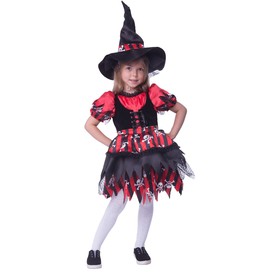 Карнавальный костюм «Ведьмочка», платье с подъюбником, шляпа, р. 34, рост 134