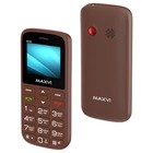 Сотовый телефон Maxvi B100, 1.77", 2 sim, microSD, 600 мАч, коричневый - фото 5861780