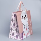 Пакет подарочный «Лама», 30 × 30 × 15 см 7489511
