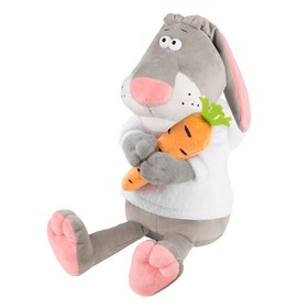 Мягкая игрушка «Кролик Семёныч в худи с морковкой», 20 см