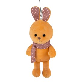 Мягкая игрушка «Кролик рыжий», с цветными ушками, 13 см