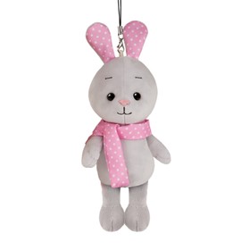 Мягкая игрушка «Кролик серый» с цветными ушками, 13 см