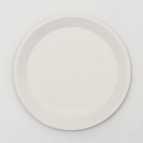 Бумажная тарелка, крафт-белая 23 х 23 см