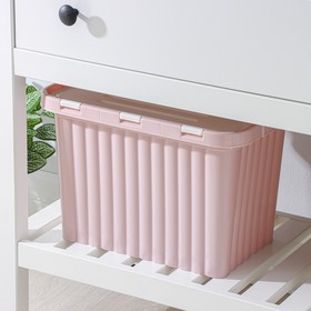 Ящик для хранения со створками 16л 25,5х38х25,5см "Сплит", цвет пеп розовый