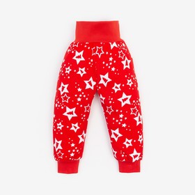 Ползунки (штанишки) детские Звёзды, цвет красный, рост 62 см