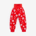 Ползунки (штанишки) детские Звёзды, цвет красный, рост 80 см - фото 5897980