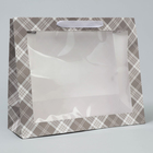 Пакет крафтовый с пластиковым окном «Мужской», 31 × 26 × 10 см 9136844