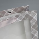 Пакет крафтовый с пластиковым окном «Мужской», 31 × 26 × 10 см 9136844