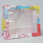 Пакет крафтовый с пластиковым окном «Поздравляю», 31 × 26 × 10 см 9136845