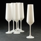 Набор бокалов для шампанского «Сандра», 200 мл, 6 шт, цвет белый - фото 5886900