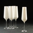 Набор бокалов для шампанского «Сандра», 200 мл, 6 шт, цвет белый - фото 5886921