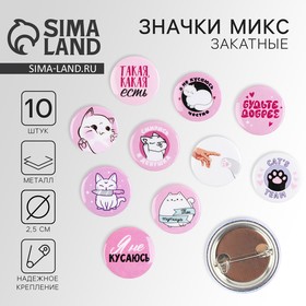 Значки закатные «Смирись я девушка», 25 мм, МИКС в Донецке