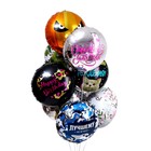 Фольгированный шар 18" «HBD» круг, с подложкой 9281208