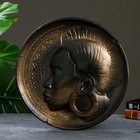 Тарелка декоративная "Девушка" черный, золото, 36х4см - фото 5900083