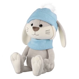 Мягкая игрушка «Кролик Клёпа в шапке и шарфе», 25 см