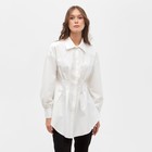 Рубашка женская удлиненная MINAKU: Casual Collection цвет белый, р-р 44 - фото 5924340