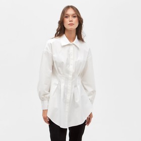 Рубашка женская удлиненная MINAKU: Casual Collection цвет белый, р-р 44