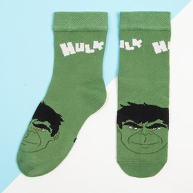 Носки для мальчика «Халк», MARVEL, 14-16 см, цвет зелёный (2 шт)